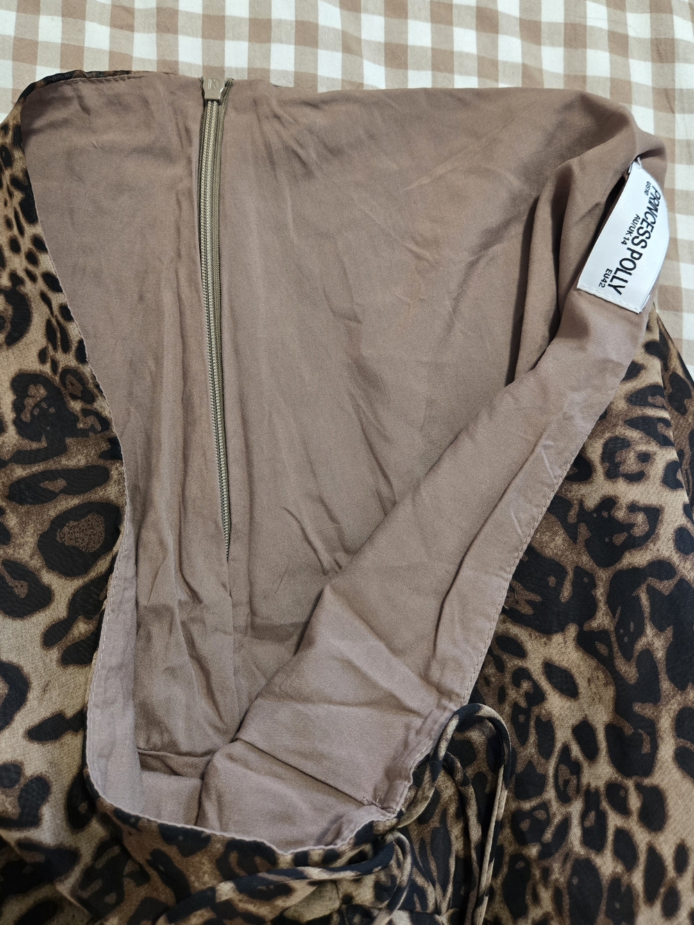 Princess Polly leopard print ruffle mini skirt, brown & black, size 10, new - Picture 7 of 8
